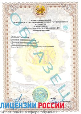 Образец сертификата соответствия (приложение) Рославль Сертификат ISO 14001